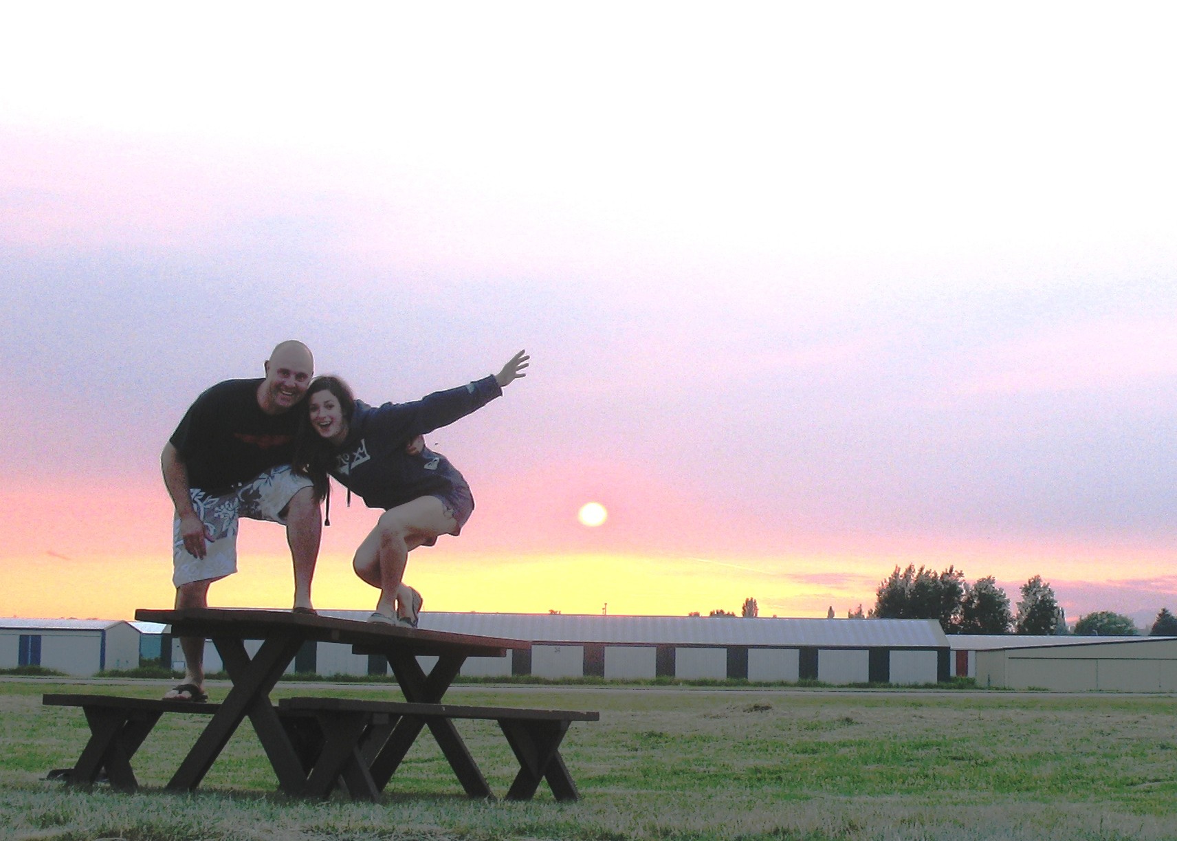 Flight Instructors Rod Giesbrecht and Naomi Jones.  Langley Flying School.